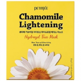 Охлаждающая гидрогелевая маска экстрактом ромашки Petitfee Chamomile Lightening Hydrogel Face Mask